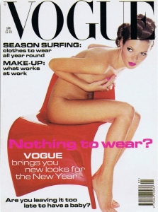 VIDSTE DU AT...Engelsk Vogue, Januar 1995, Pantonstolen og Kate Moss